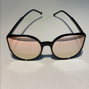 Pink Lenses mirrored cat eye sunglasses